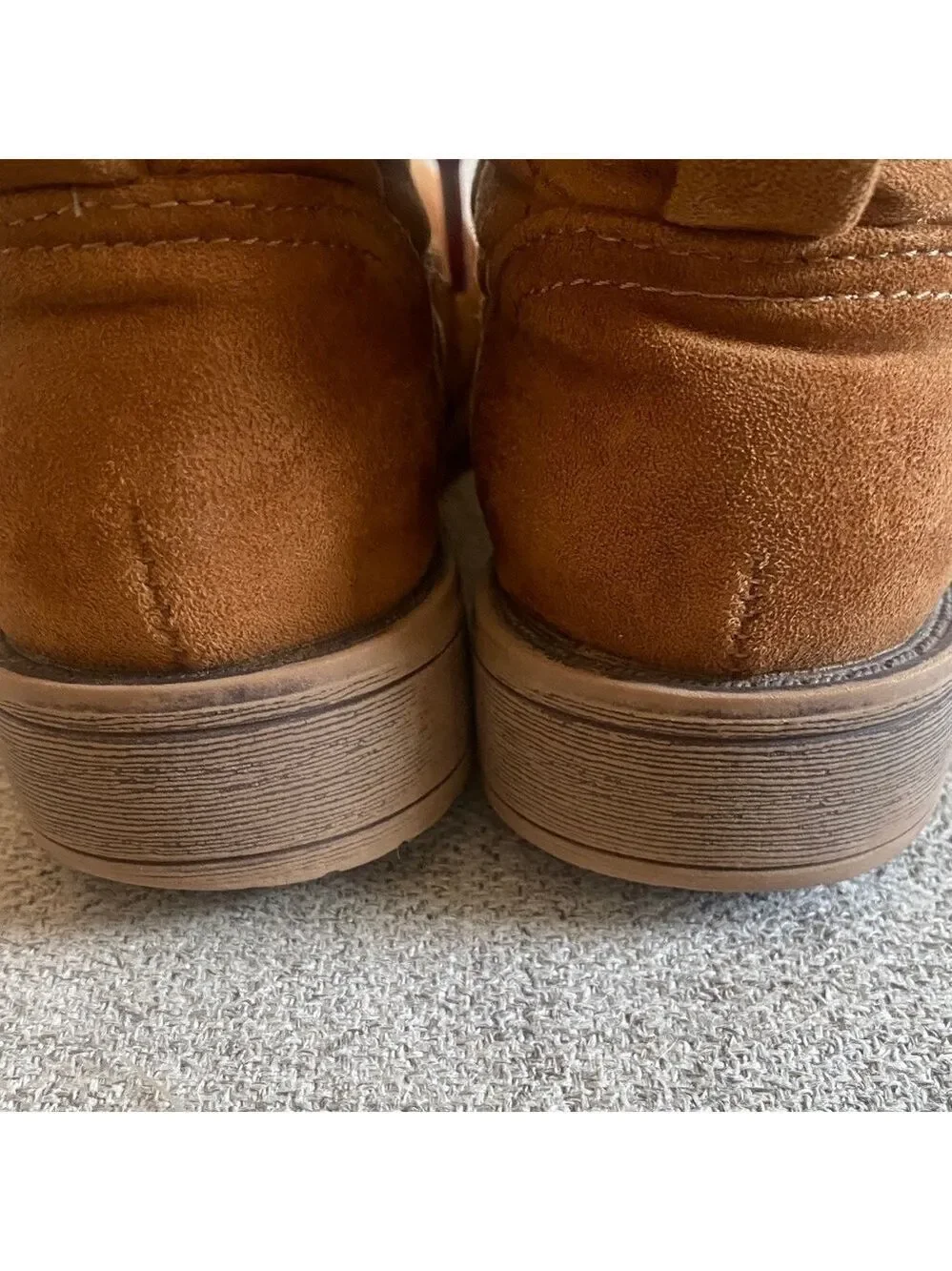 Steve Madden Kids Tan Lace-Up Boots w/ Zipper Sz 11